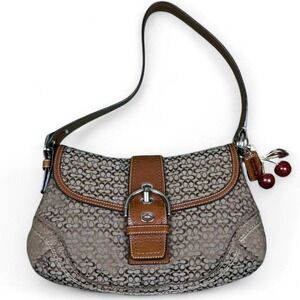 Coach SoHo brown and tan monogram shoulder bag